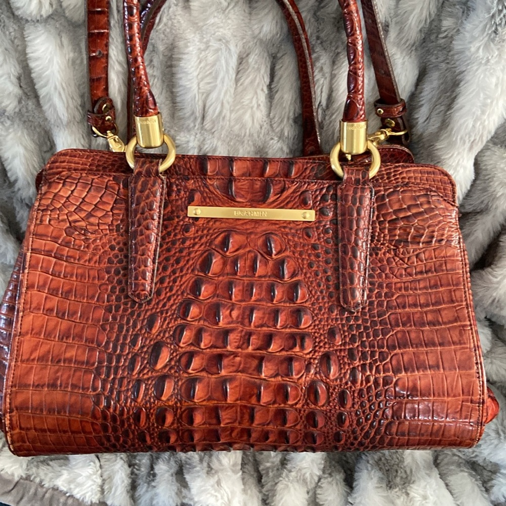 Brahmin  Melbourne croc  large handbag purse